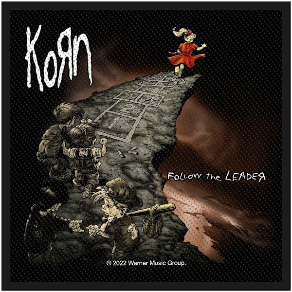 Korn Follow The Leader vävd standardplåster en storlek grå/vit Grey/White/Black One Size