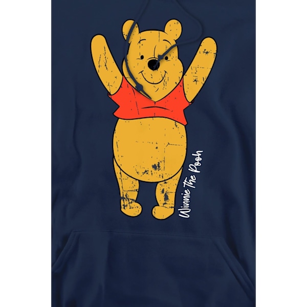 Winnie the Pooh Yay Hoodie för Herrar, Storlek S, Marinblå Navy S