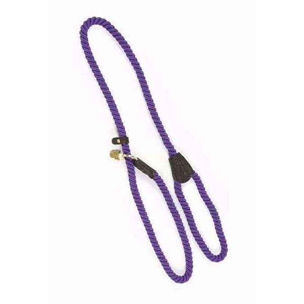 Digby & Fox Rephål Läder Hundhalsband En Storlek Lila Purple One Size