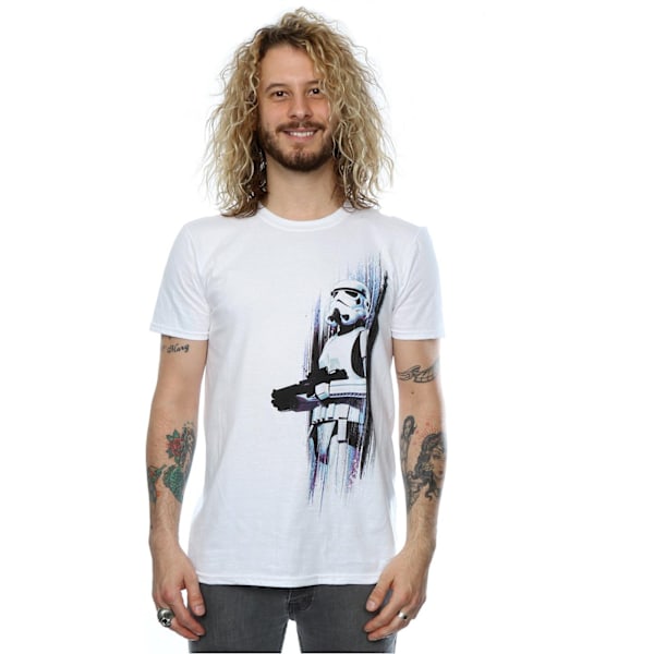 Star Wars Mens Rogue One Stormtrooper Borstad T-shirt L Vit White L