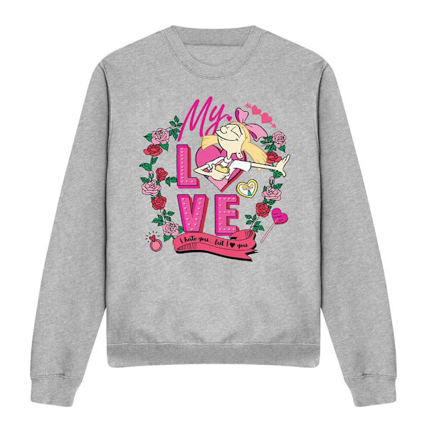 Hey Arnold! Unisex Vuxen Jag Hatar Dig Men Älskar Dig Helga Valentin Sport Heather XXL