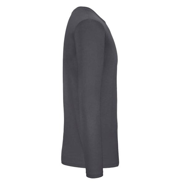 B&C Herr #E150 Långärmad T-shirt M Mörkgrå Dark Grey M