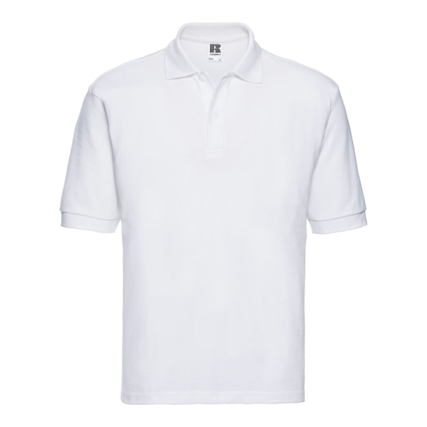 Russell Herr Classic Polycotton Polotröja L Vit White L