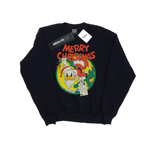 Disney Girls Donald Duck God Jul Sweatshirt 9-11 år Navy Blue 9-11 Years