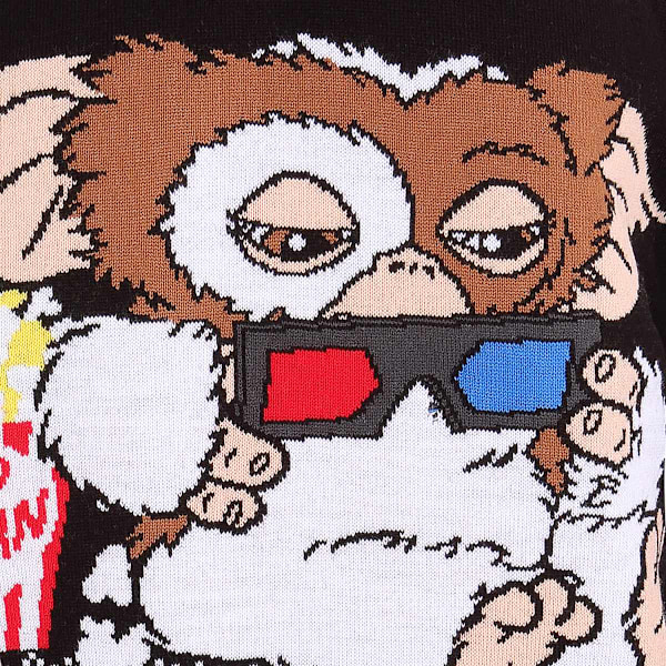 Gremlins Unisex Vuxen Gizmo Popcorn Stickad Sweatshirt XL Multi Multicoloured XL