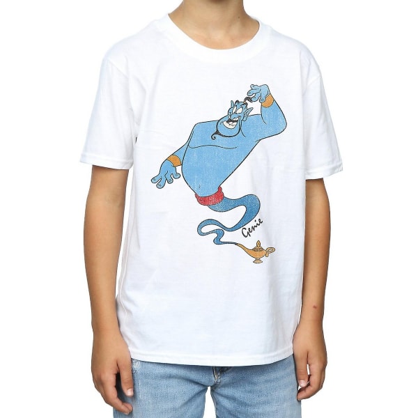 Aladdin Boys Classic Genie Cotton T-Shirt 9-11 Years White White 9-11 Years