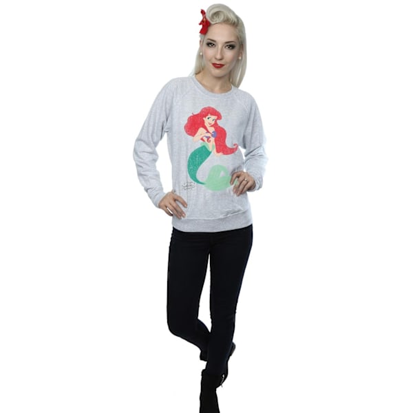 Disney Princess Womens/Ladies Classic Ariel Sweatshirt XL Heath Heather Grey XL