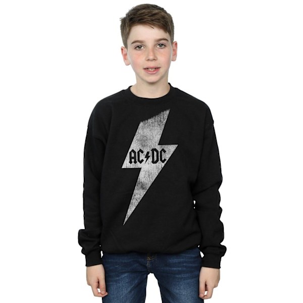 AC/DC Pojkar Lightning Bolt Sweatshirt 7-8 År Svart Black 7-8 Years