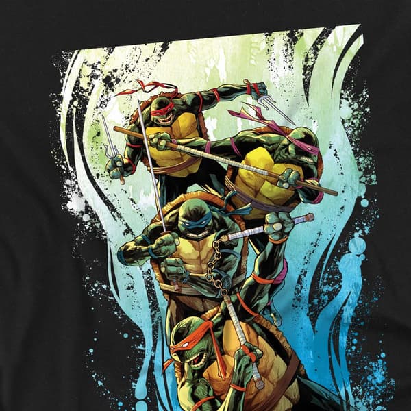 Teenage Mutant Ninja Turtles Herr Cool Rainbow Warriors T-Shirt Black XL