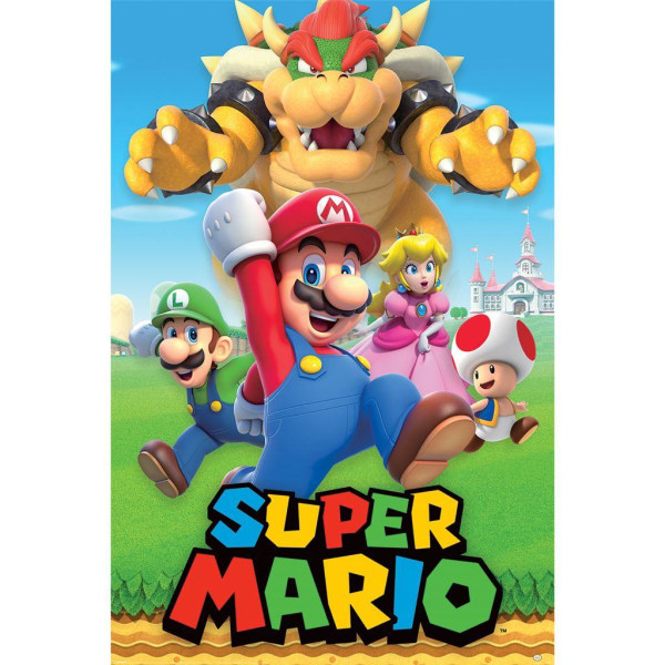 Super Mario Character Montage Maxi Poster 91,5cm x 61cm Multico Multicoloured 91.5cm x 61cm