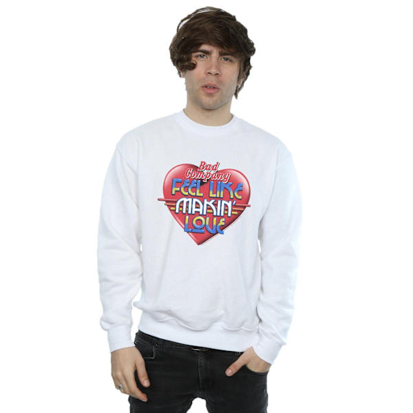 Bad Company Mens Feel Like Making Love Sweatshirt L Vit White L