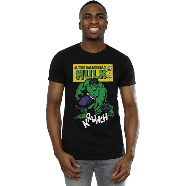Hulk Mens Krunch Cotton T-Shirt XL Svart Black XL