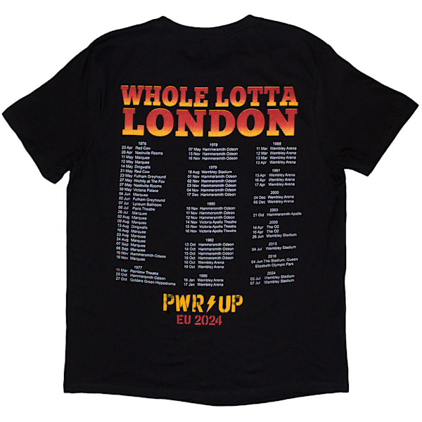 AC/DC Unisex Vuxen Whole Lotta London PWR-UP EU Tour 24 Ryggtryck Black M