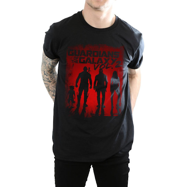 Marvel Herr Guardians Of The Galaxy Shadows T-Shirt XXL Svart Black XXL