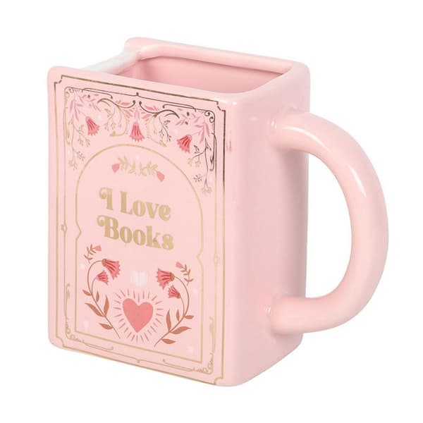 Something Different I Love Books Formad Mugg One Size Rosa Pink One Size