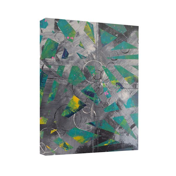Anna Bernad Greens And Blacks Canvas Print 60cm x 80cm Flerfärgad Multicoloured 60cm x 80cm