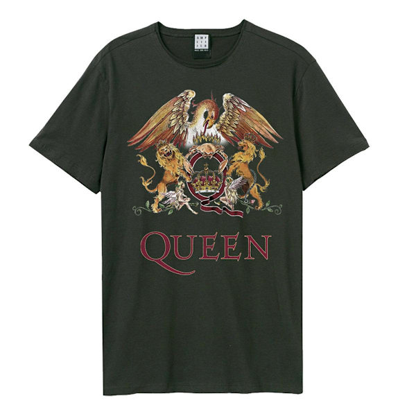 Amplified Unisex Vuxen Royal Crest Queen T-Shirt M Kolgrå Charcoal M