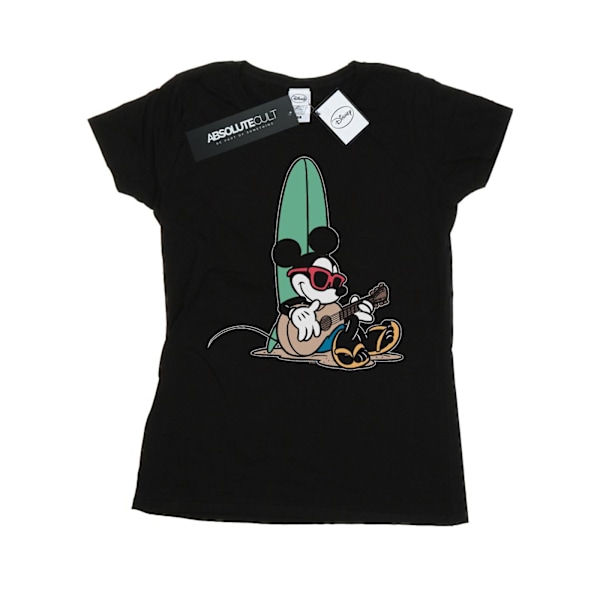 Disney Dam/Kvinnor Mickey Mouse Surf And Chill Bomull T-shirt Black S