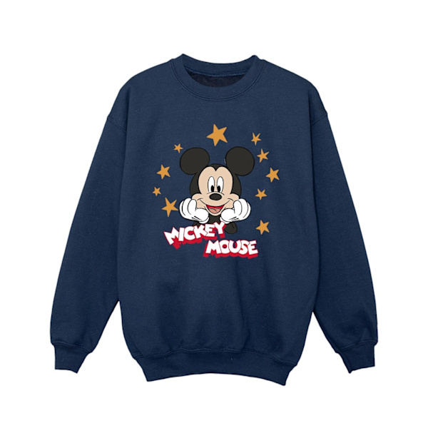 Disney Girls Mickey Mouse Stars Sweatshirt 12-13 år Marinblå Navy Blue 12-13 Years