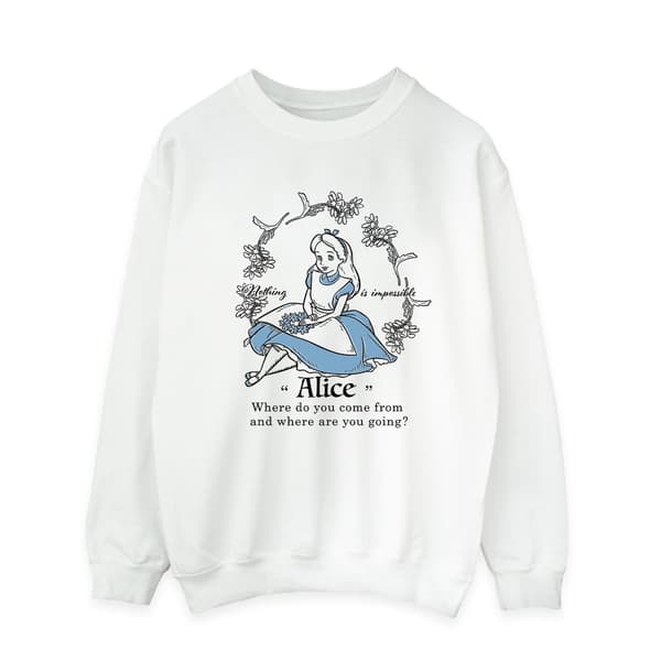 Alice i Underlandet Herr Nothing Is Impossible Sweatshirt 4XL W White 4XL