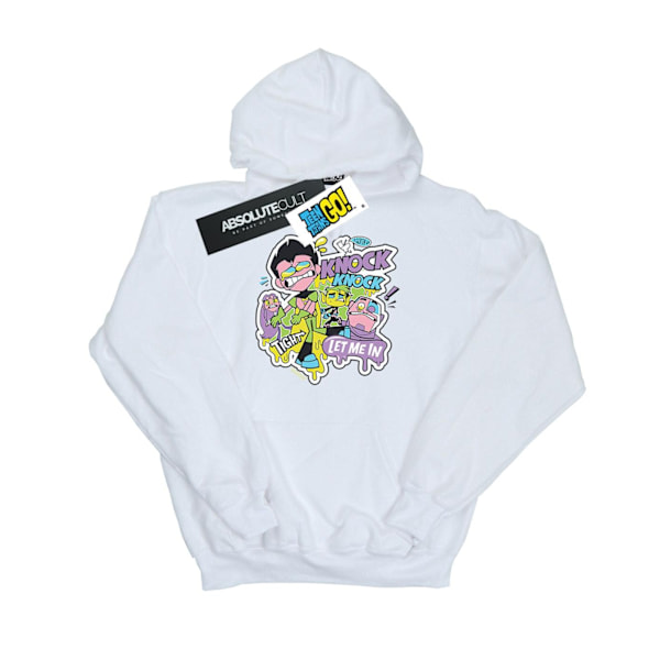 DC Comics Boys Teen Titans Go Knock Knock Hoodie 9-11 år Vit White 9-11 Years