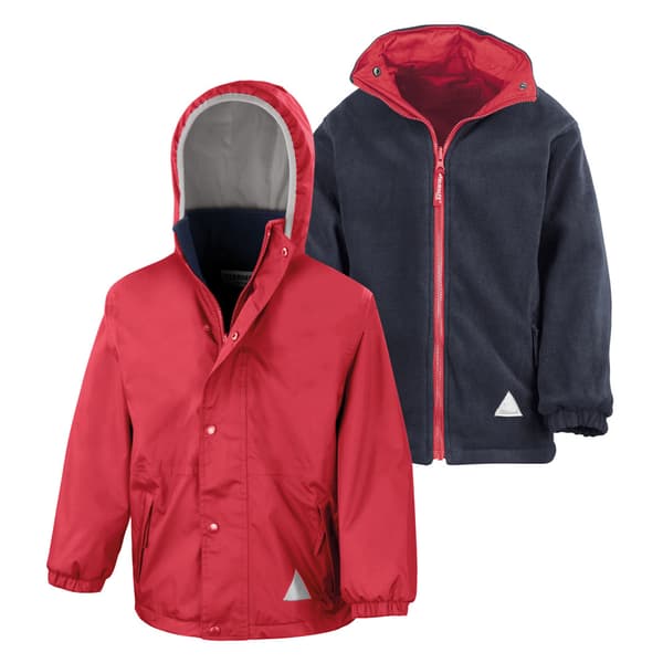 Result Barn/Barn Reversible Storm Stuff Anti Pilling Fleec Red/Navy 13/14