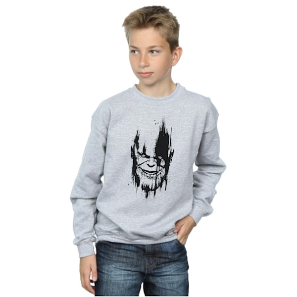 Marvel Boys Avengers Infinity War Thanos Face Sweatshirt 12-13 Sports Grey 12-13 Years