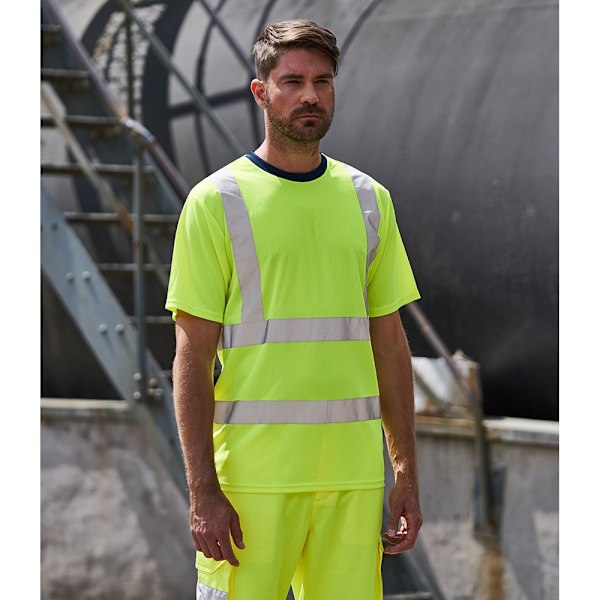 PRO RTX Hög synlighet T-shirt för män M Gul/Marinblå Yellow/Navy M