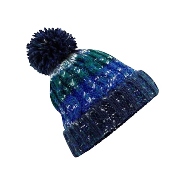 Beechfield Unisex Vuxna Korkskruv Stickad Pom Pom Mössa O Alpine Blues One Size