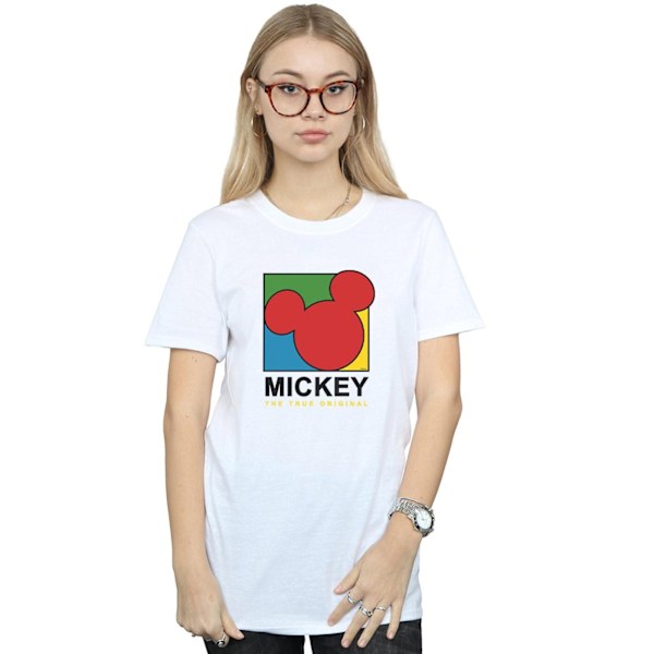 Disney Dam/Damer Mickey Mouse True 90s Bomull Boyfriend T-S White M