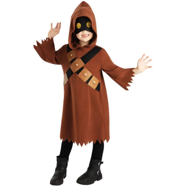 Star Wars Jawa-dräkt för barn 7-8 år Brun Brown 7-8 Years