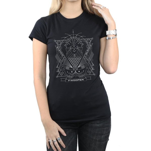 Fantastiska vidunder Kvinnor/Damer Fwooper ikon bomull T-shirt L Svart Black L