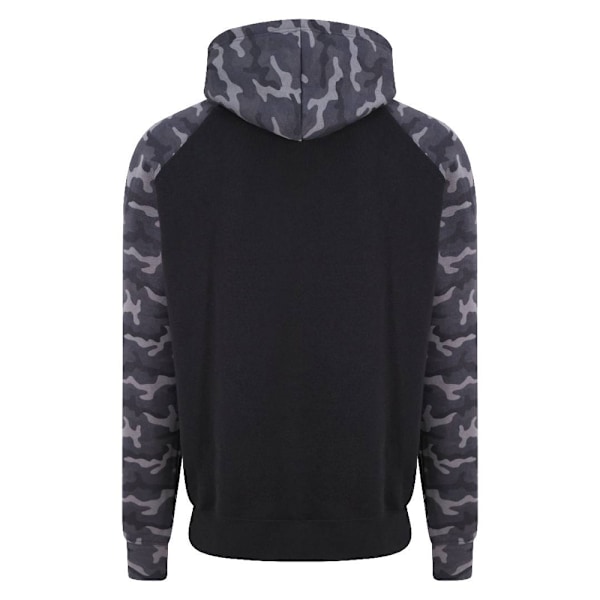 Awdis Herr Baseboll Hoodie M Solid Svart/Svart Solid Black/Black M