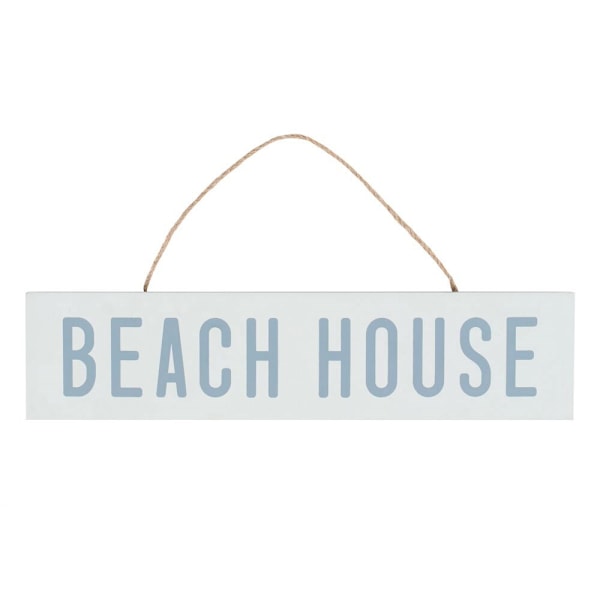Something Different Dörrskylt Strandhus 30cm x 7cm x 0.8cm Wh White/Light Blue 30cm x 7cm x 0.8cm
