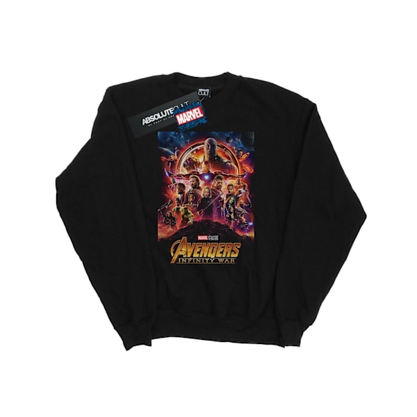 Marvel Dam/Kvinnor Avengers Infinity War Poster Sweatshirt S Black S