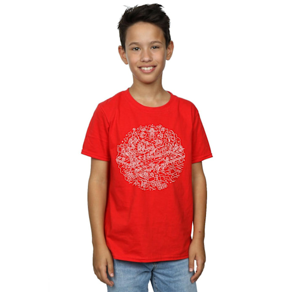 Star Wars Pojkar Jul Dödsstjärnan T-shirt 12-13 år Röd Red 12-13 Years