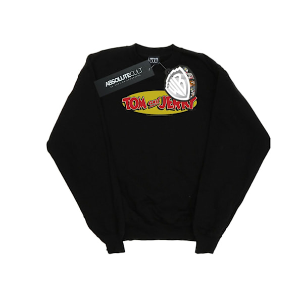 Tom And Jerry Girls Inline Logo Sweatshirt 7-8 år Svart Black 7-8 Years