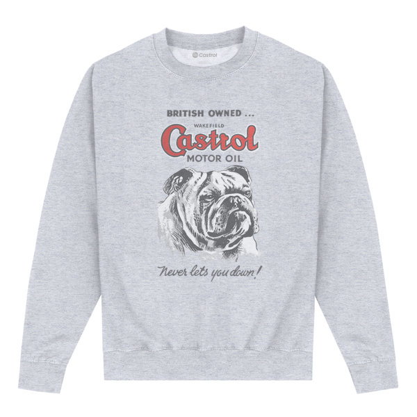 Castrol Unisex Adult British Owned Sweatshirt 3XL Heather Grey Heather Grey 3XL