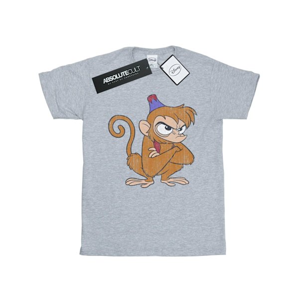 Disney Girls Aladdin Classic Angry Abu Bomull T-shirt 7-8 år Sports Grey 7-8 Years