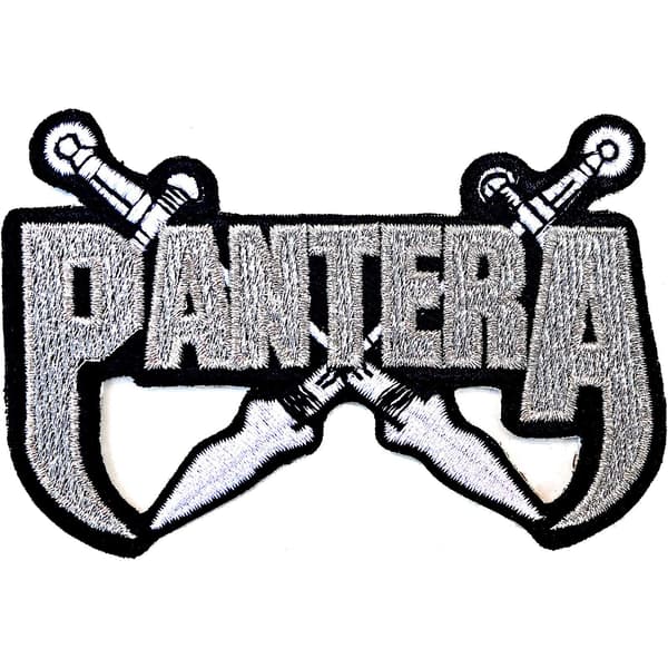 Pantera Svärd Strykmärke En Storlek Silver/Svart Silver/Black One Size