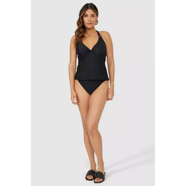 Underbar Dam/Dam Sparkle Icke-Vadderad Tankini Top 32FF Svart Black 32FF