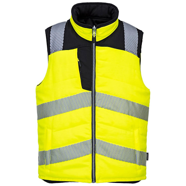 Portwest PW3 Varsel Vändbar Kroppsvärmare för Män S Gul/Svart Yellow/Black S