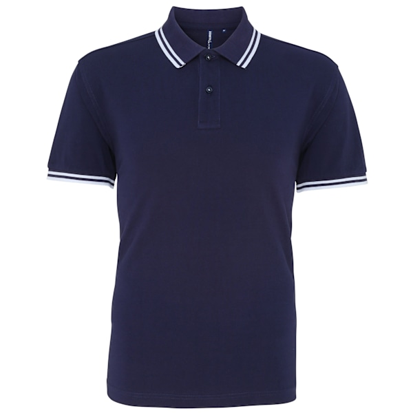 Asquith & Fox Klassisk passform Tipped Poloskjorta XL Marinblå/ Vit Navy/ White XL