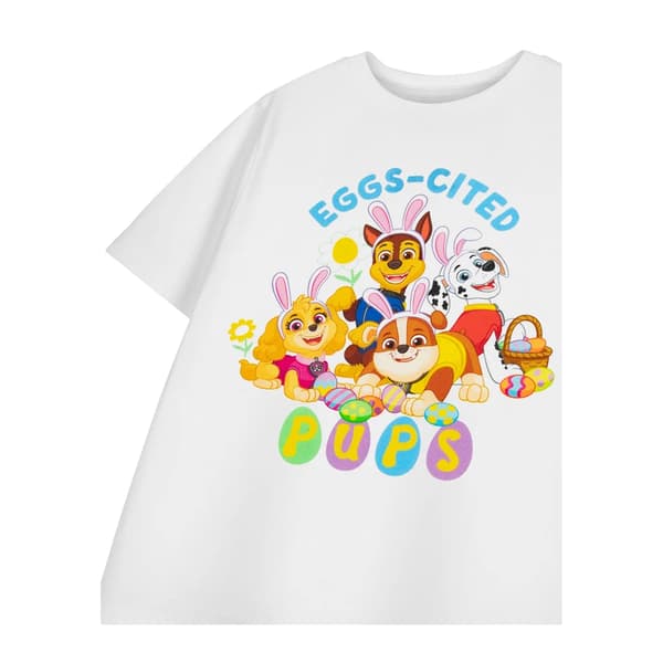 Paw Patrol Barn-T-shirt Eggs Cited Pups 3-4 år Vit White 3-4 Years