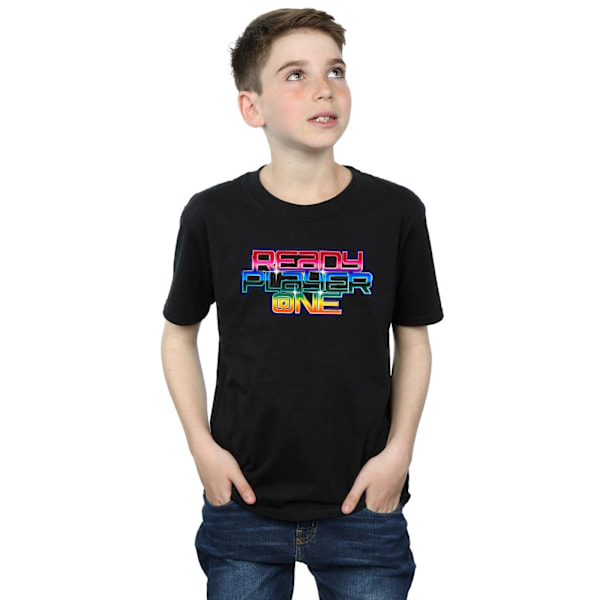 Ready Player One Boys Rainbow Logo T-Shirt 5-6 år Svart Black 5-6 Years