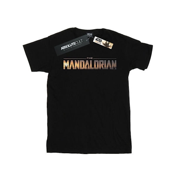 Star Wars Boys The Mandalorian Series Logo T-Shirt 7-8 år Bl Black 7-8 Years