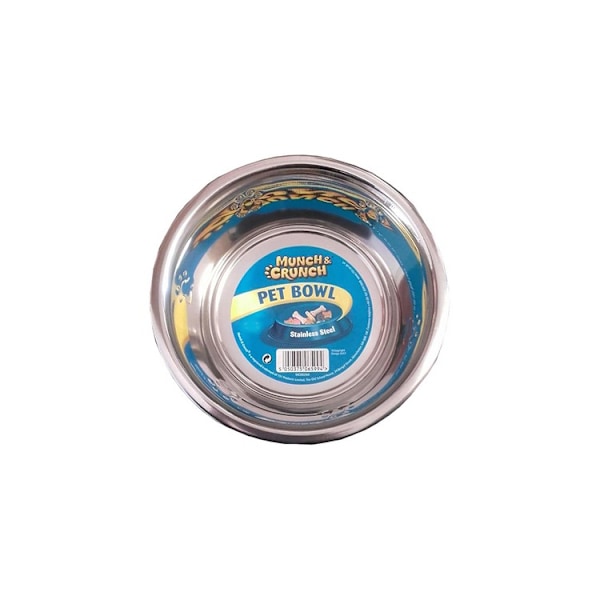 Munch & Crunch tassavtrycks skål för husdjur, en storlek, silver Silver One Size