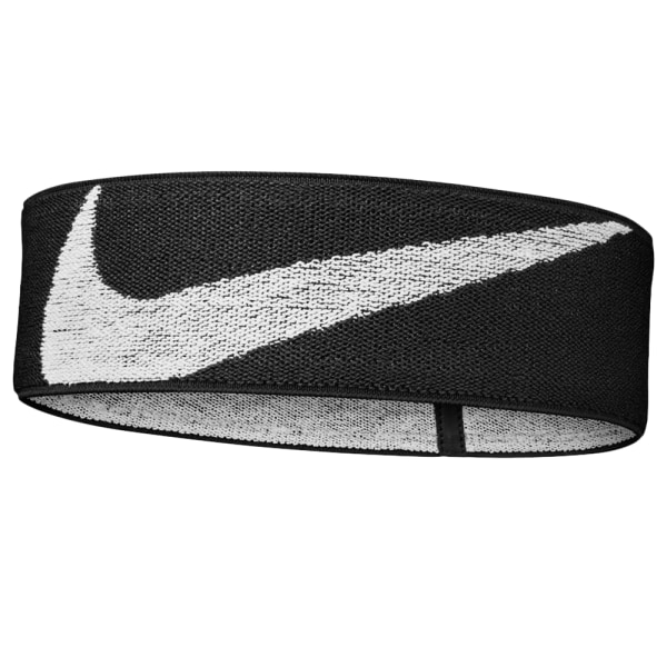 Nike Stickad Logotyp Pannband One Size Svart/Grå Black/Grey One Size