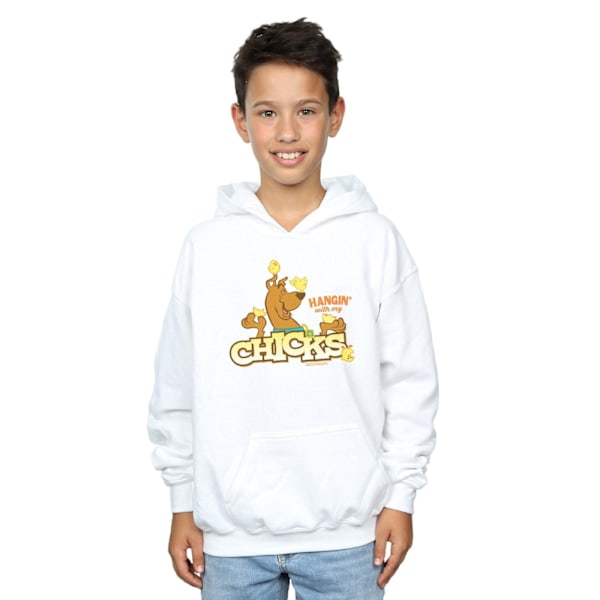 Scooby Doo Boys Hangin With My Chicks Hoodie 7-8 År Vit White 7-8 Years