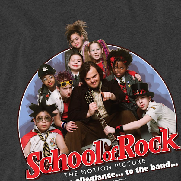 School of Rock Unisex Vuxen I Pledge Allegiance T-Shirt XL Char Charcoal XL
